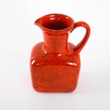 Red ceramic vase, Italian design, 1960s, made in Italy