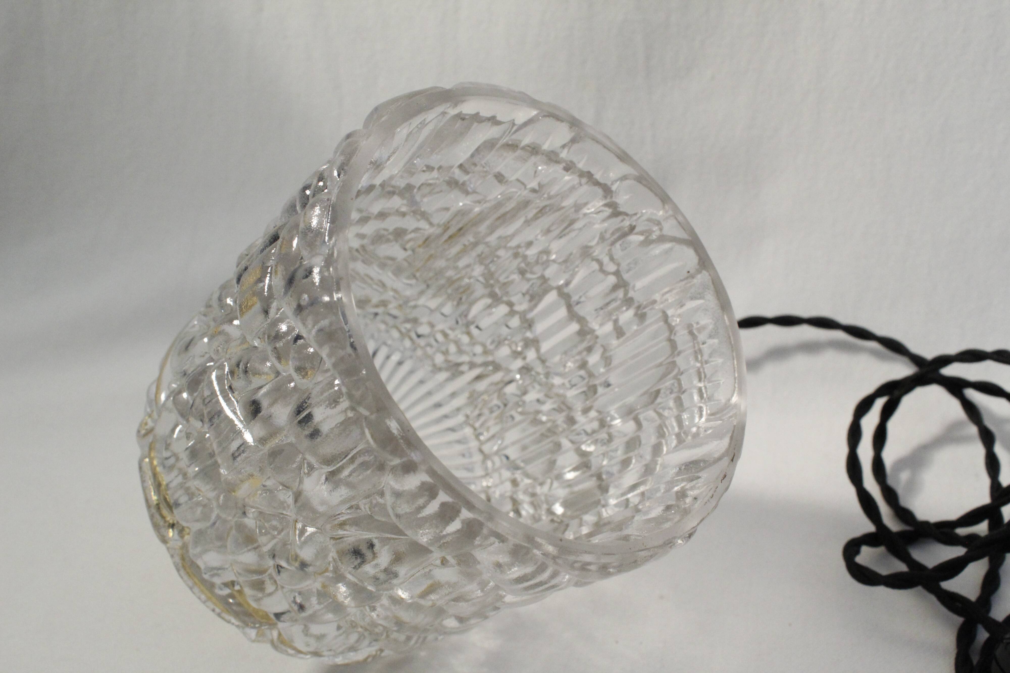 Vintage ball machine cylindrical clear glass