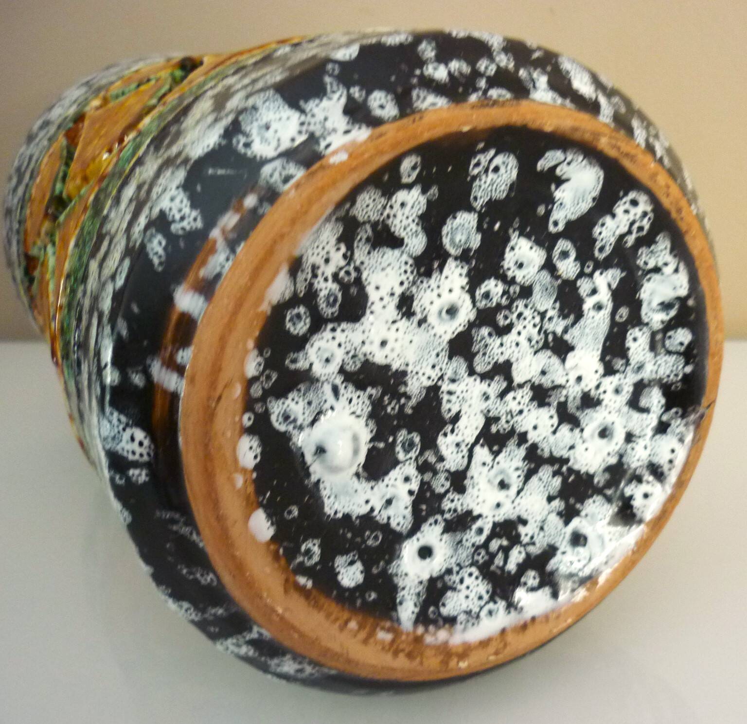 Roller vase, glazed ceramic, Italy, design from the 60s/70s