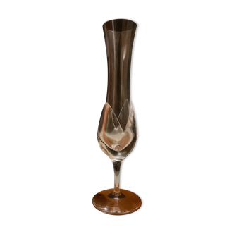 Vase soliflore tulipe en cristal Daum