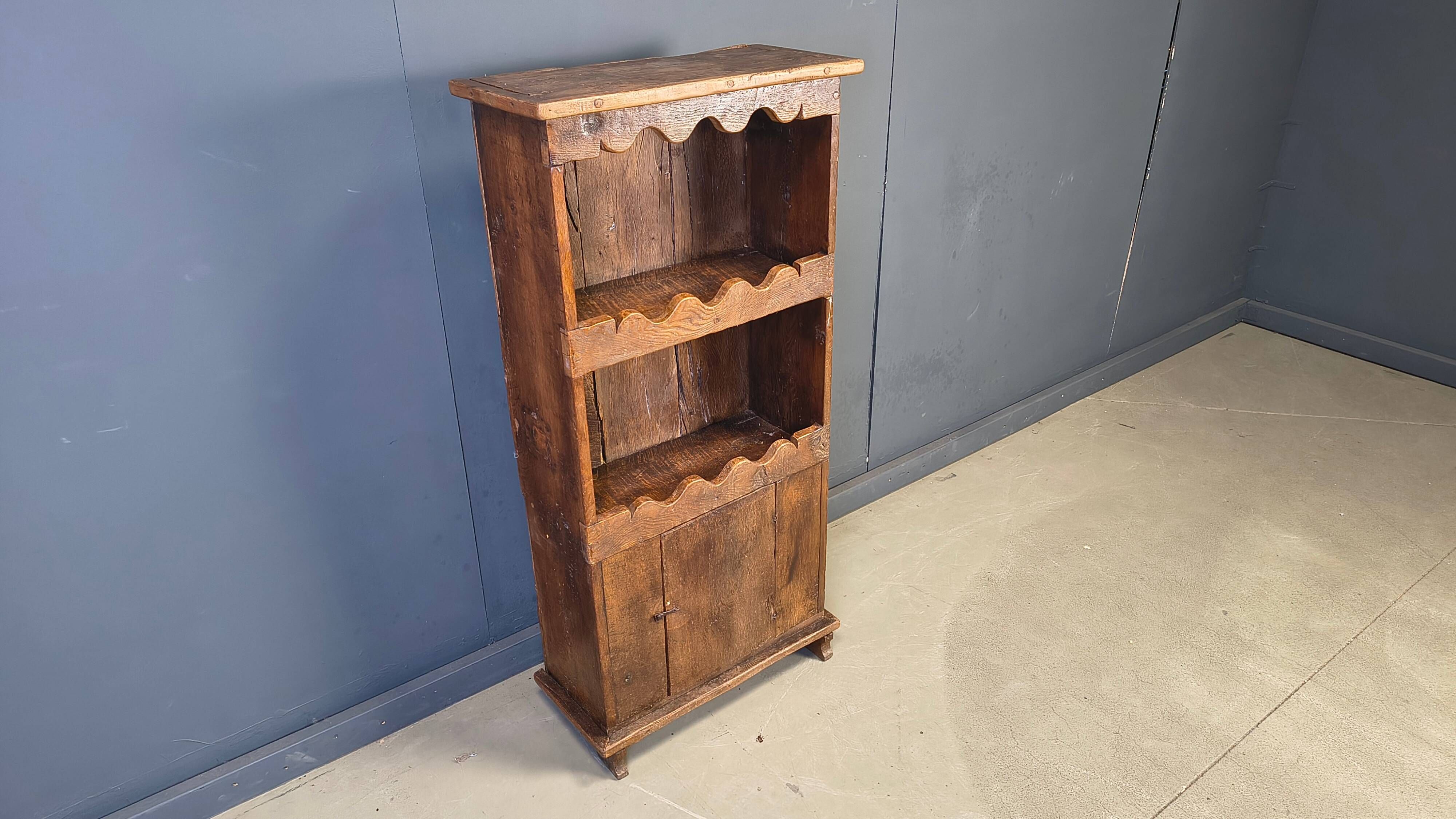 Rustic folk art 'travail populaire' cabinet, France, 19th century