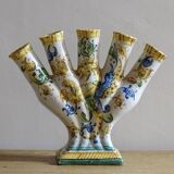Italian Maiolica Ceramic Tulip Vase or Tulipière