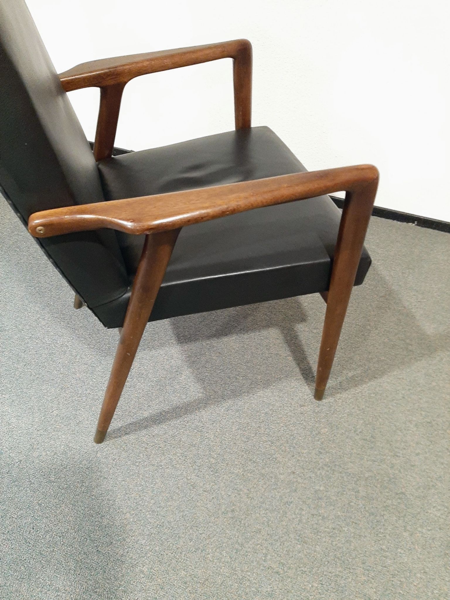 Vintage teak armchair by Josef Hillerband for Wilkhahn 1960s