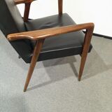 Fauteuil vintage en teck par Josef Hillerband pour Wilkhahn 1960