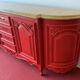 half-moon hunting furniture Louis XV Rocaille in lacquered wood