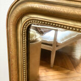 Louis Philippe Mirror beaded carved gold  74x98cm