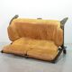 Brutalist Bentwood Love Seat Bamboo Sofa w. Caramel Leather Upholstery, 60s