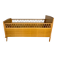 Lit enfant bohème bois et rotin années 60