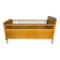Lit enfant bohème bois et rotin années 60