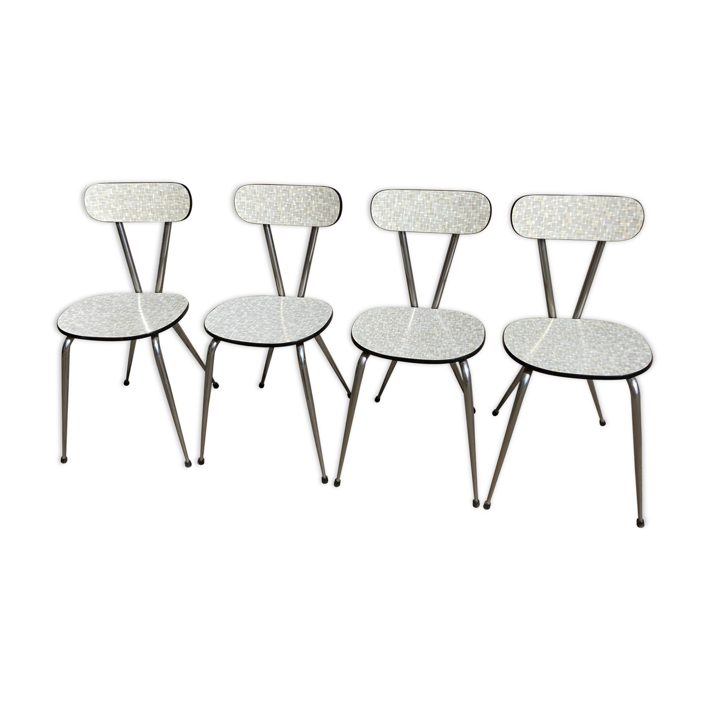 Series of 4 chairs in formica