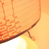 Smoked glass lamp blown double lighting, space age 1970