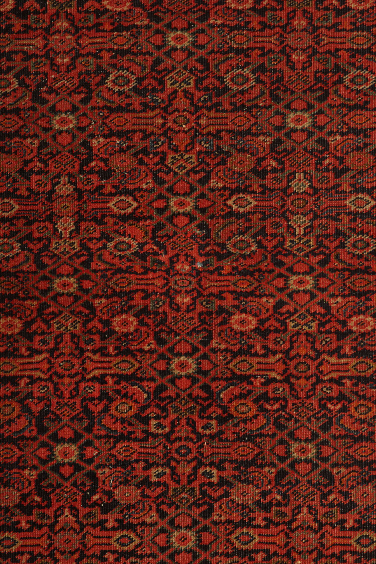 Handmade persian orange wool rug, oriental malayer rug- 127x203cm