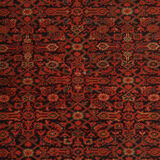 Handmade persian orange wool rug, oriental malayer rug- 127x203cm