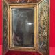 Old Italian mirror, eglomise glass in pareclose, recent central mirror
