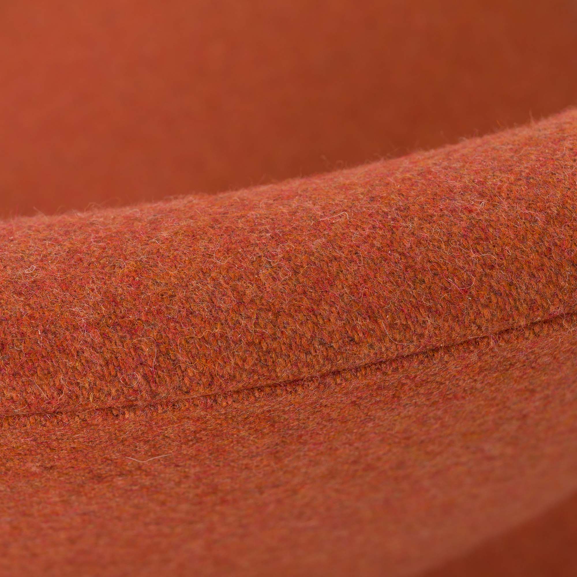 Erik Kirkegaard Oak desk chair in new pale red  wool upholstery.