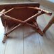 Rattan table and its small bench