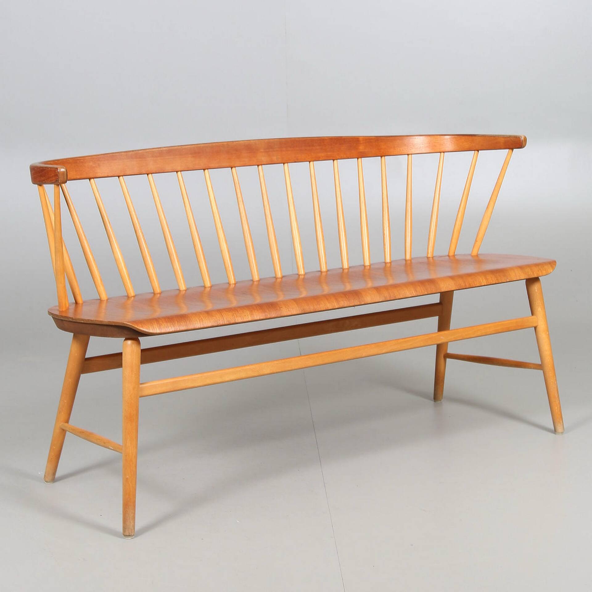 Sofa, teak, "fanett", the Wigell brothers, 1900s.