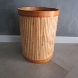 Vintage basket in bamboo and straw