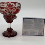 Grande coupe en cristal - Motifs d'animaux, époque 19ᵉ siècle