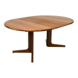 Table à manger ronde extensible danoise en teck, années 1970