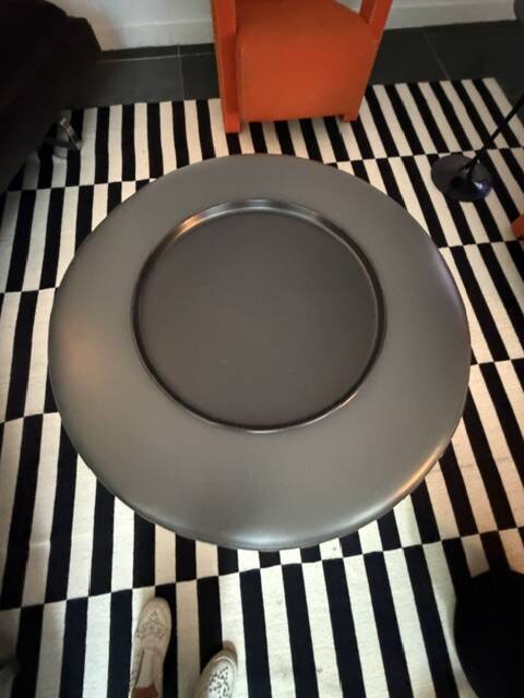 Pouf table basse avec plateau