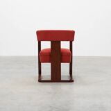 Art Deco red Reupholstered Chair, Belgium ca. 1920