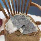 American armchair solid oak and swivel and tilting leather early twentieth fully restored