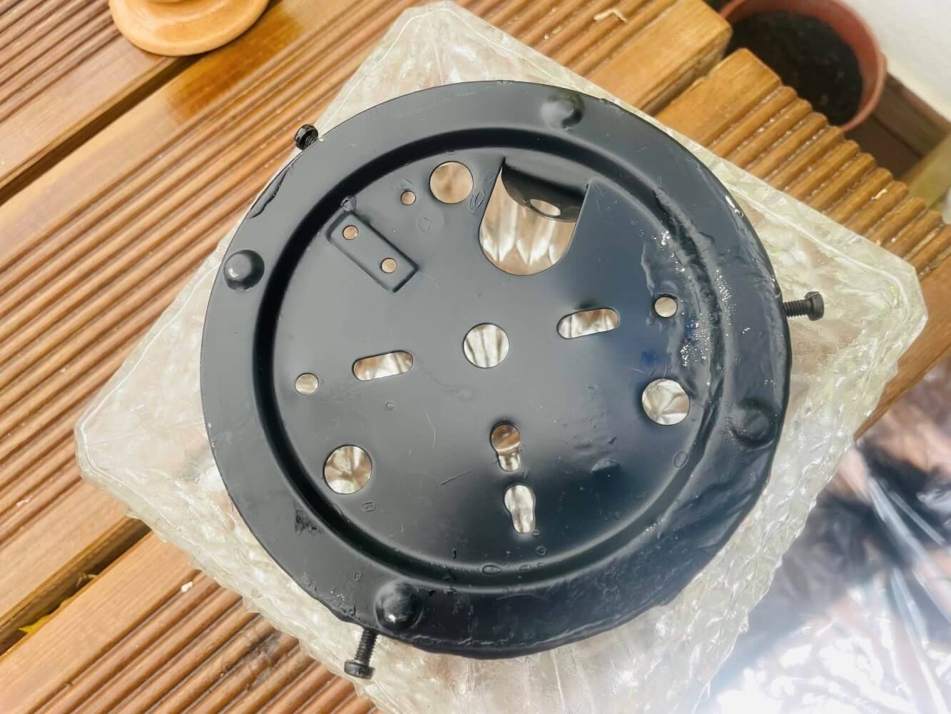 Glass flush mount ceiling or wall light