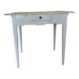 Gray farmhouse table with 1 drawer