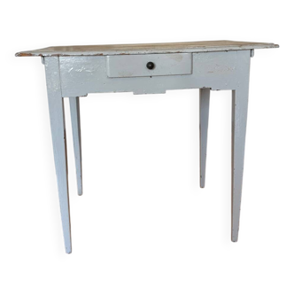 Gray farmhouse table with 1 drawer