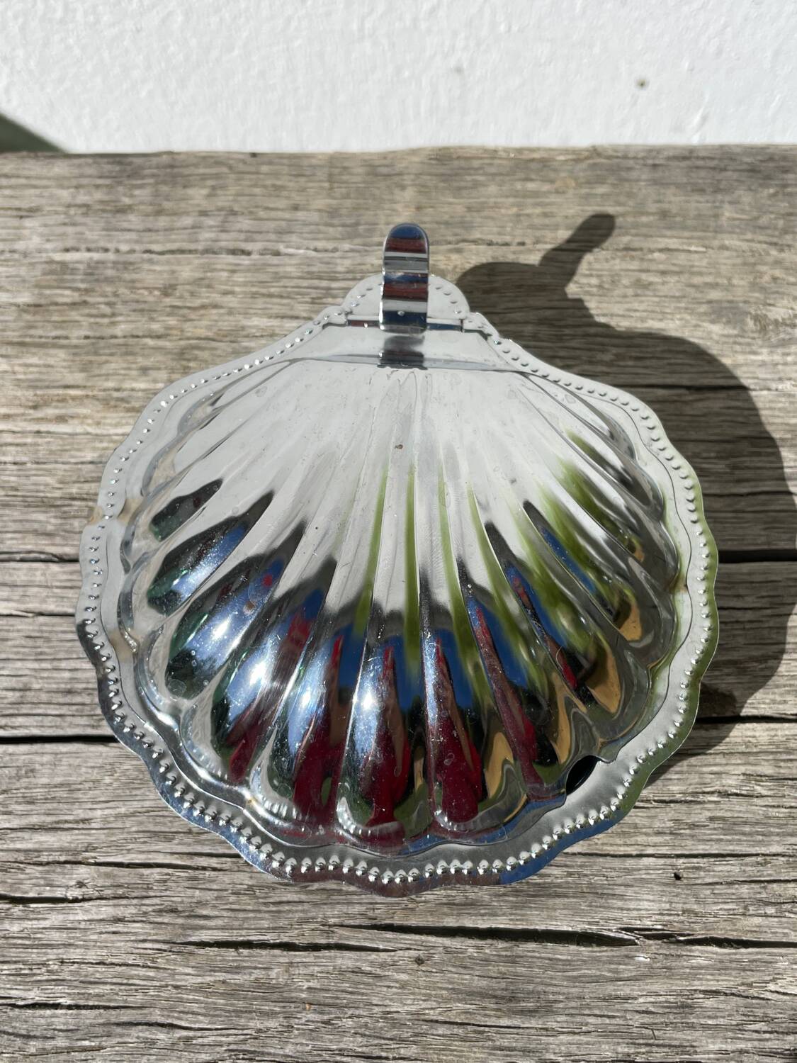 Metal butter dish shell