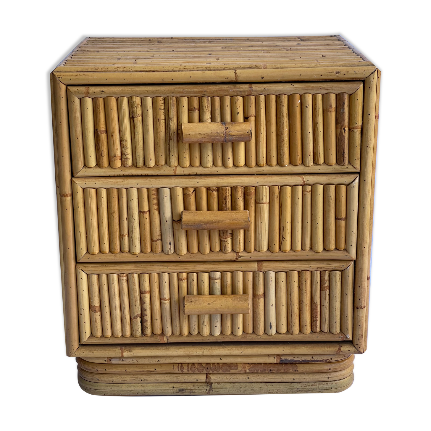 Vintage rattan bedside