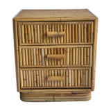 Vintage rattan bedside
