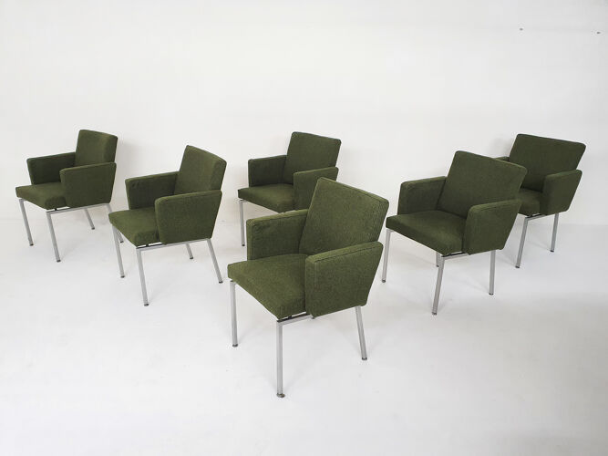 Ensemble de six chaises par Hein Salomonson pour AP originals , Pays-Bas 1960