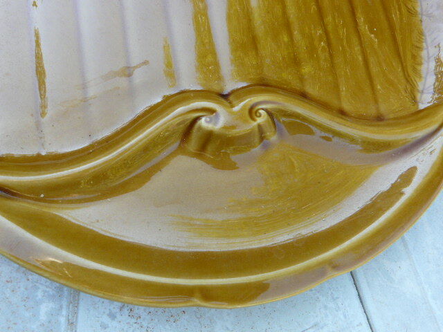 4 asparagus plates in Gien earthenware