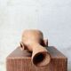 Vase / sculpture in solid carved oak