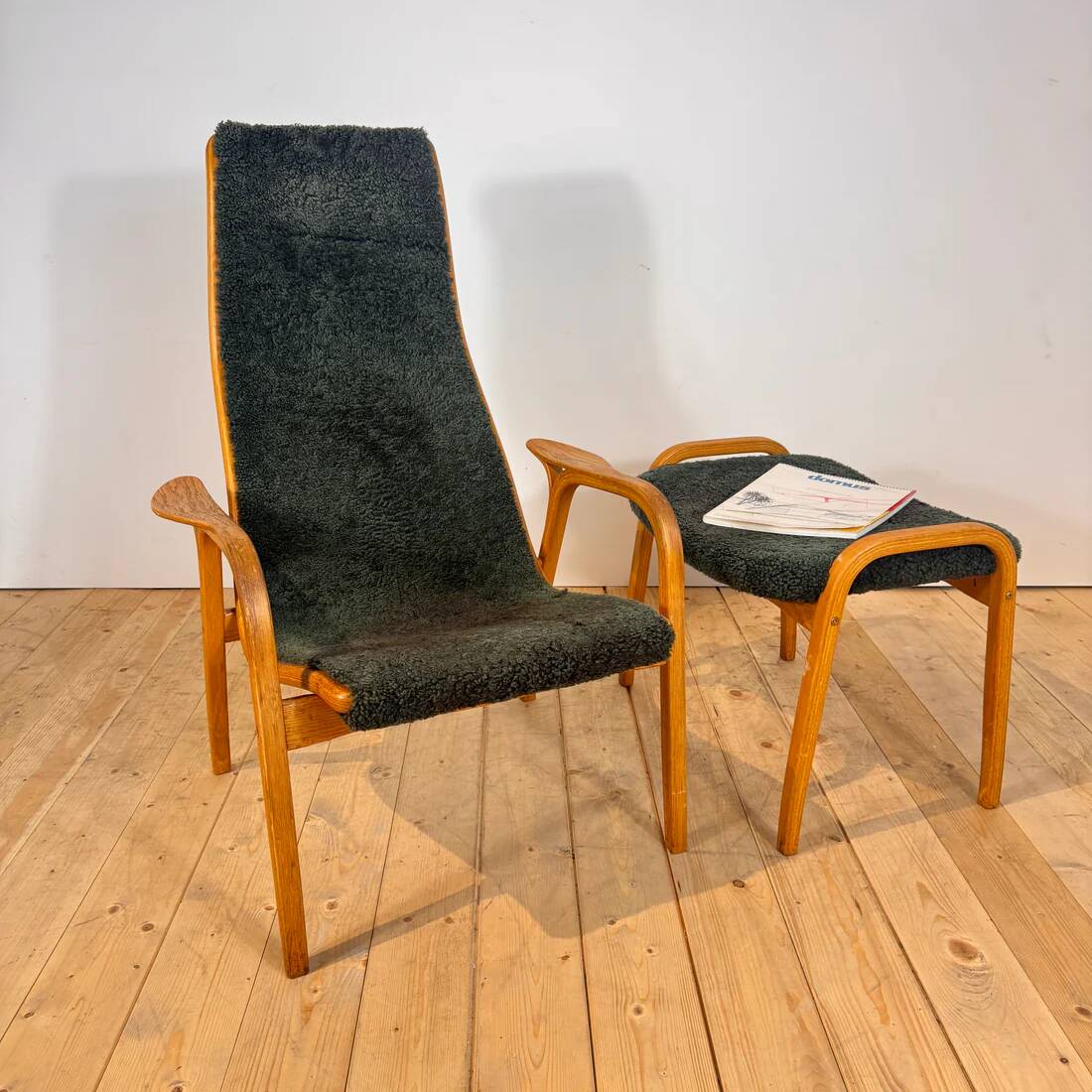Lamino armchair in green by Yngve Ekström for Swedese, 1960
