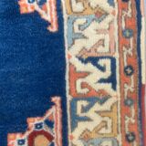 Vieux tapis turc kazak 140x96 cm vintage, rouge et bleu