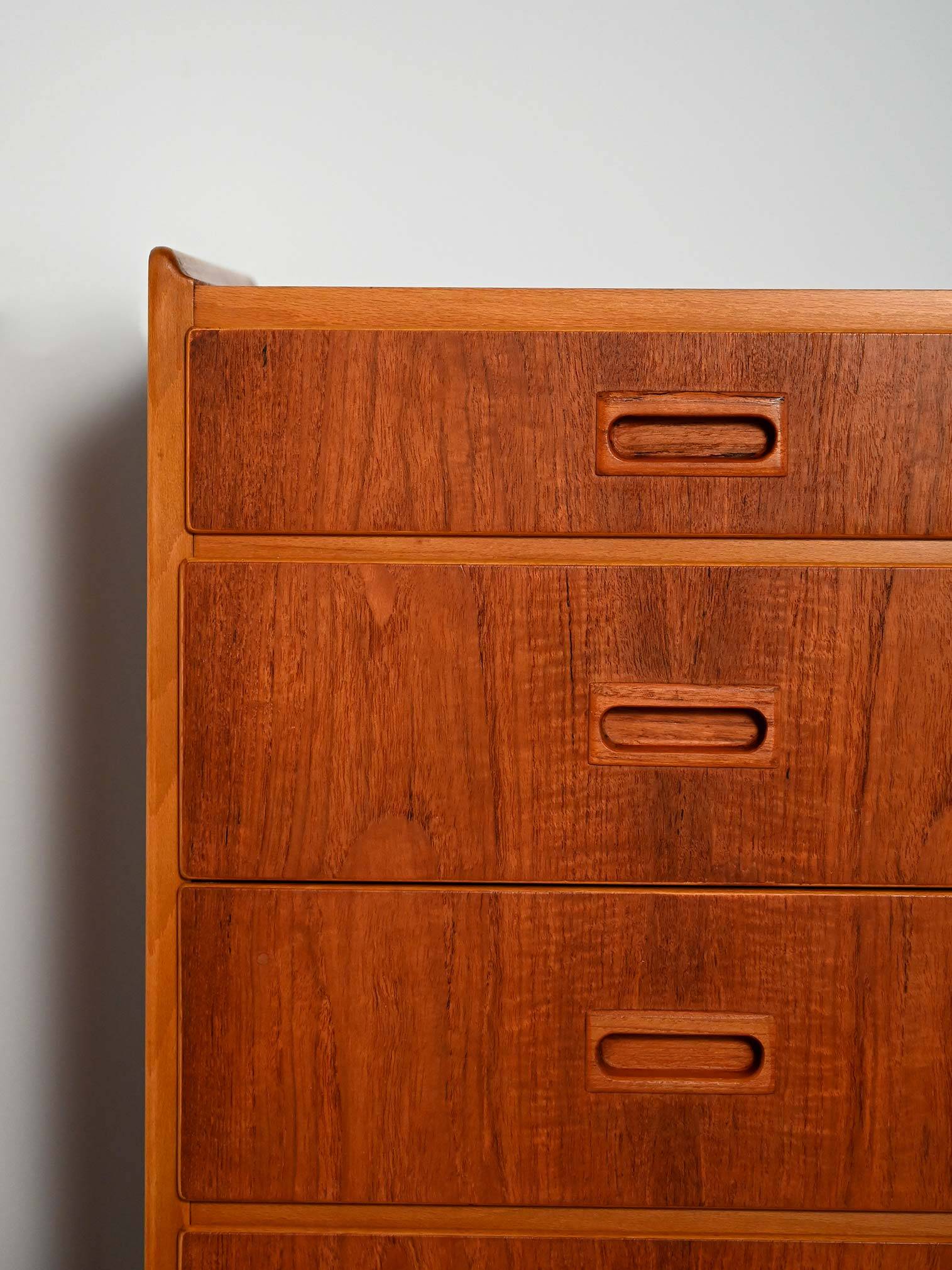 Swedish teak tallboy by Treman