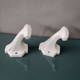 Pair of art deco porcelain coat racks