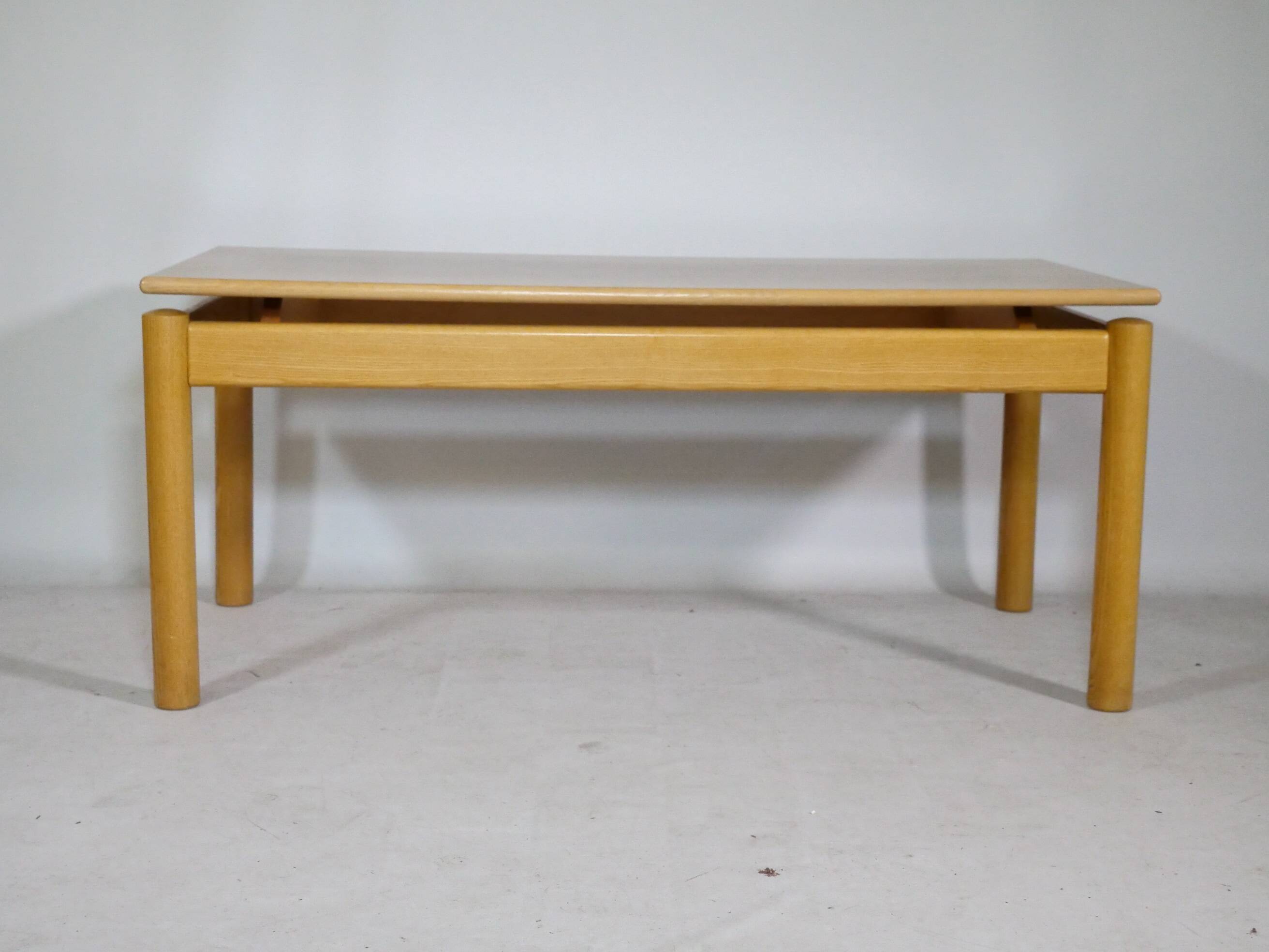 Minimalist Ash wood coffee table, 1970s