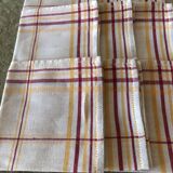 Serie de 12 serviettes en lin et coton anciennes