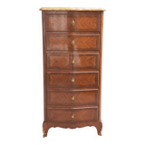 Louis XV style chest of drawers in precious wood veneer.