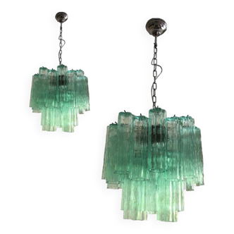 Pair of murano glass chandeliers