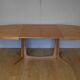 Oak oval table with extension cords