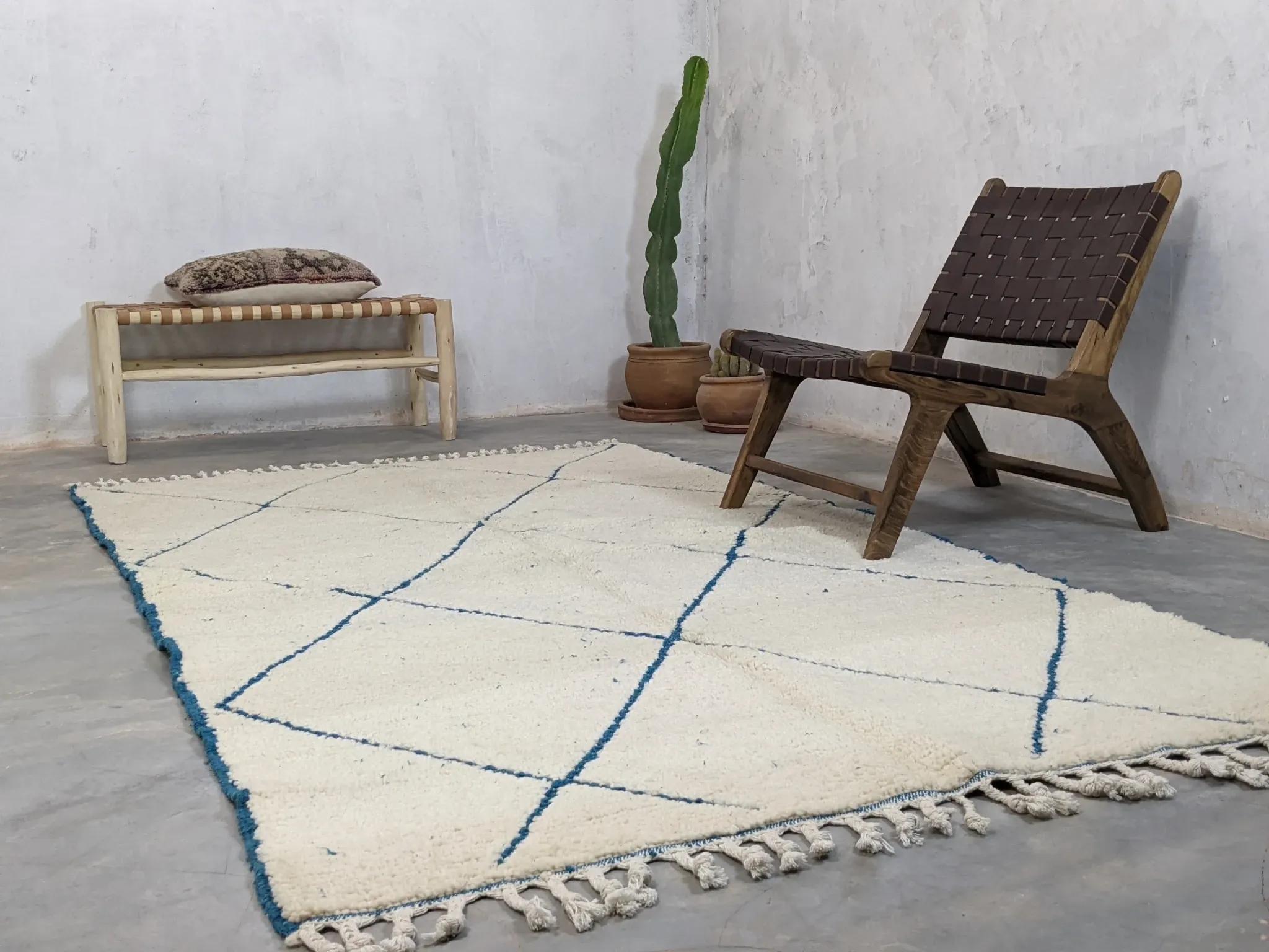 Beni Ouarain rug, 260 x 155 cm || 8.53 x 5.09 feet, MS-187
