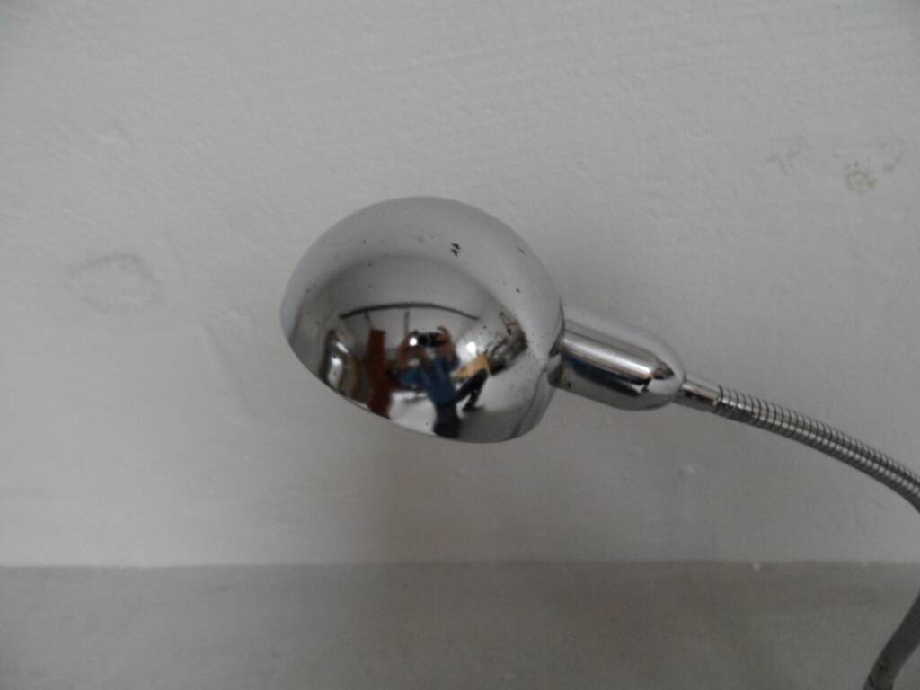 Vintage metal chrome desk lamp 1960's