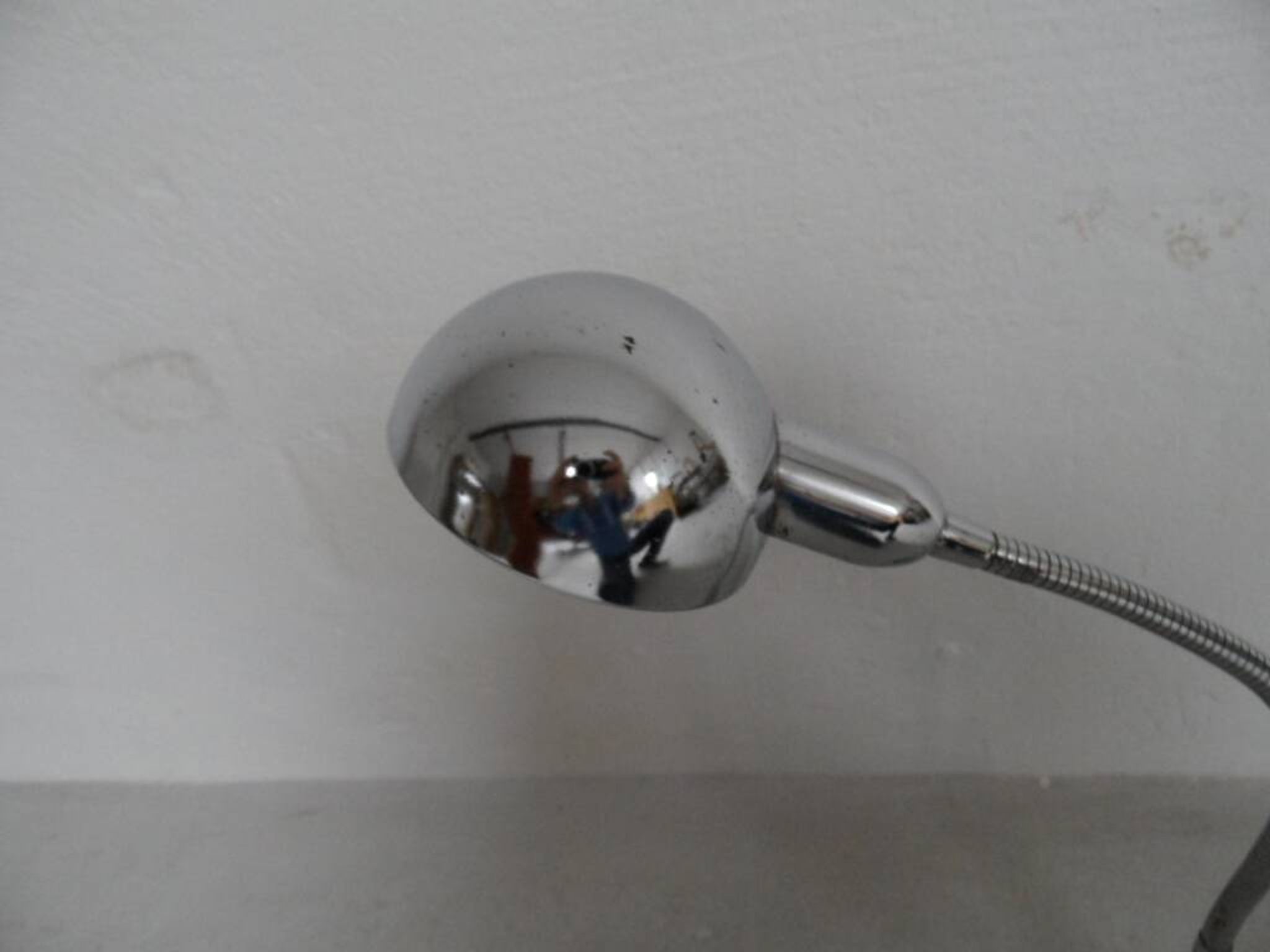 Lampe de bureau vintage en métal chromé des années 60