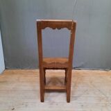 Chaise escabeau en noyer
