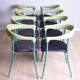 Lot de 8 chaises, années 1980